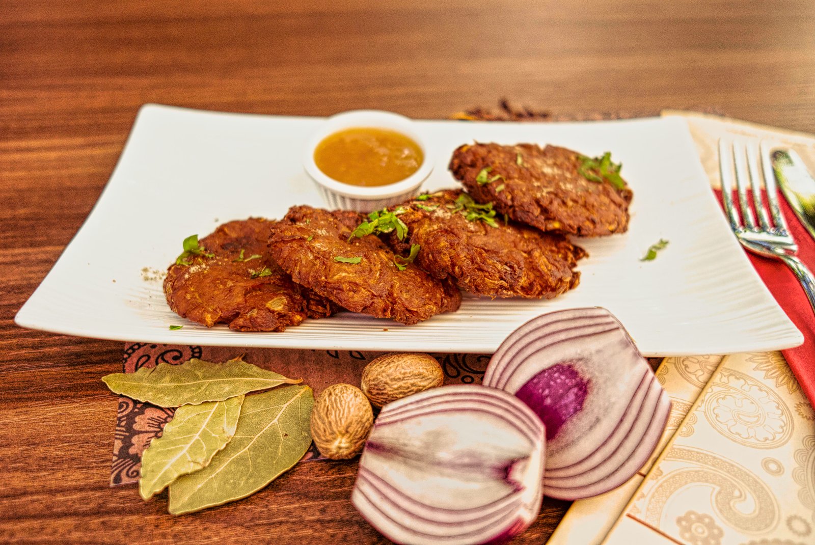 Onion Bhaji at Saffron Pissouri