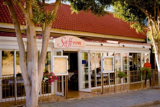 Exterior of Saffron Indian Restaurant in Pissouri Bay