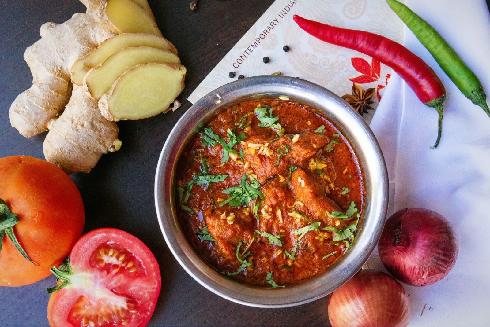 Lamb Rogan Josh from Saffron’s original food photographs